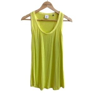 CAbi 5197 Iris Racerback Tank Top Sleeveless Scoop Neck Women XS Neon Yellow